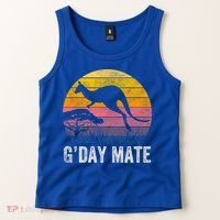 Australia G'day Mate Cool Gift Funny Kangaroo Australian Symbol Gift Tank Top thumb 2