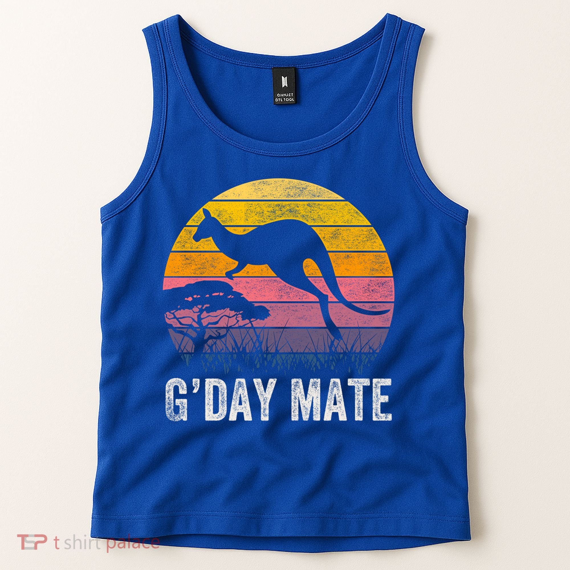 Australia G'day Mate Cool Gift Funny Kangaroo Australian Symbol Gift Tank Top