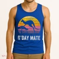 Australia G'day Mate Cool Gift Funny Kangaroo Australian Symbol Gift Tank Top thumb 3