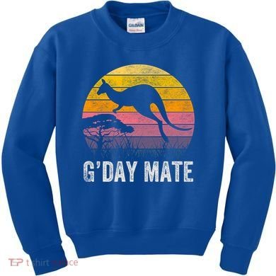 Australia G'day Mate Cool Gift Funny Kangaroo Australian Symbol Gift Kids Sweatshirt