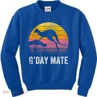 Australia G'day Mate Cool Gift Funny Kangaroo Australian Symbol Gift Kids Sweatshirt thumb 0