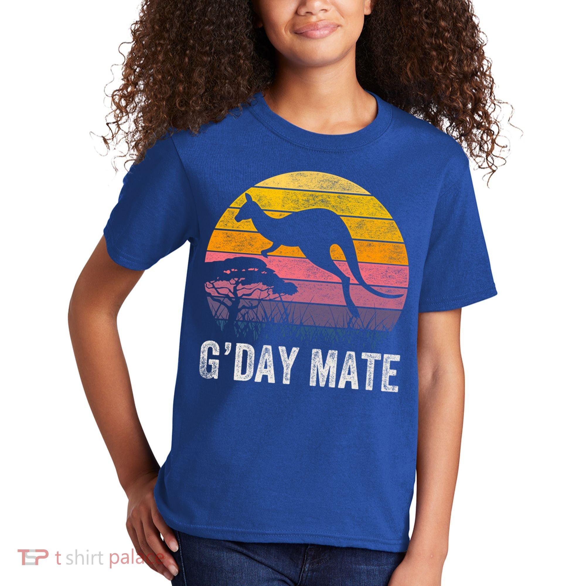 Australia G'day Mate Cool Gift Funny Kangaroo Australian Symbol Gift Kids T-Shirt