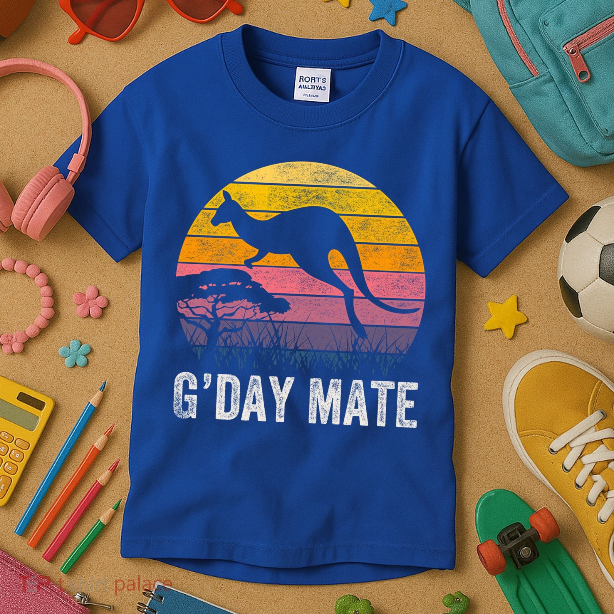Australia G'day Mate Cool Gift Funny Kangaroo Australian Symbol Gift Kids T-Shirt