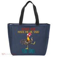 After God Made Me He Said Ta Da Funny Chicken Rooster Tote Bag thumb 0