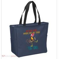 After God Made Me He Said Ta Da Funny Chicken Rooster Tote Bag thumb 2