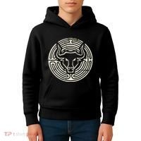 Ancient Greek Mythology Minotaur Kids Hoodie thumb 4
