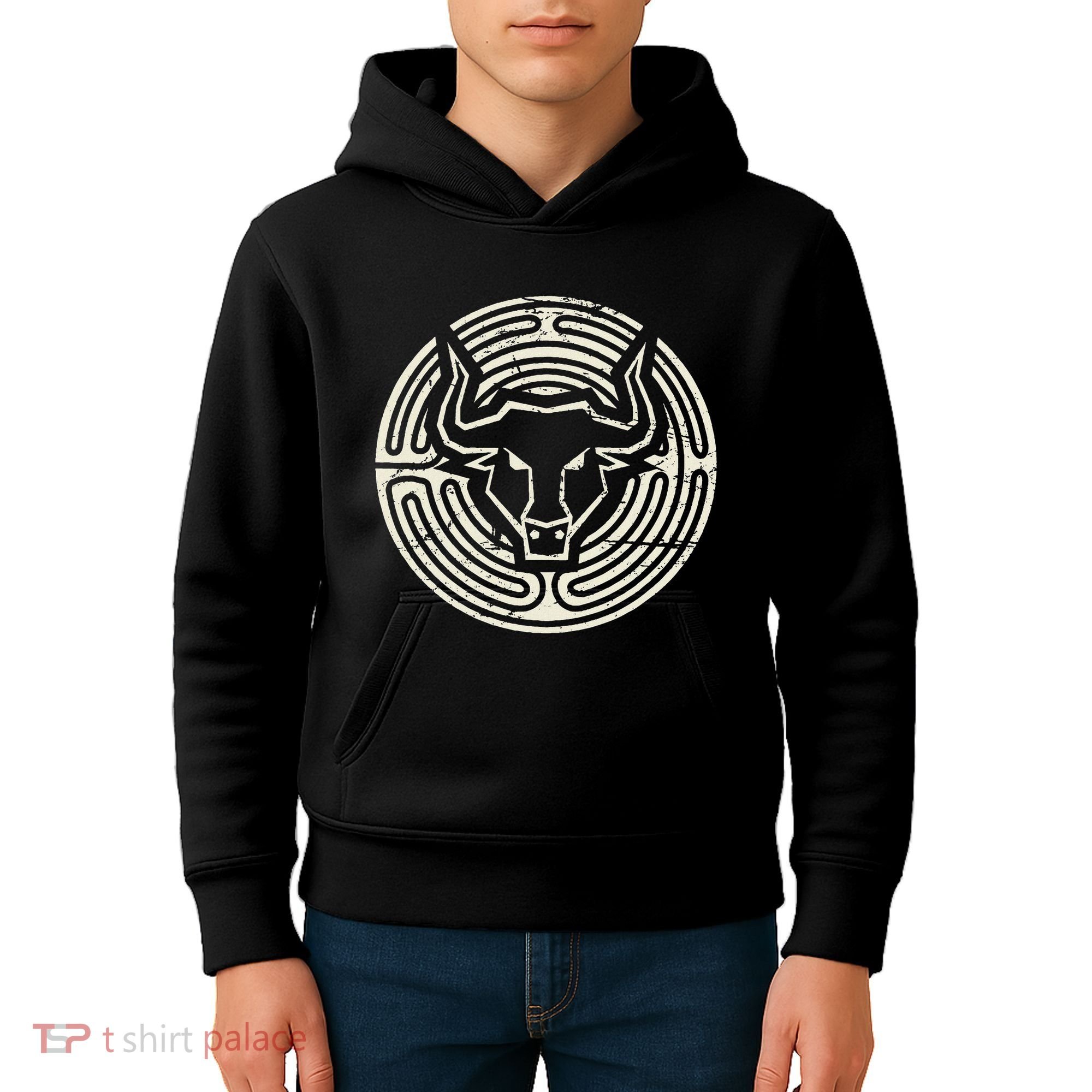 Ancient Greek Mythology Minotaur Kids Hoodie
