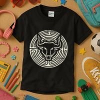 Ancient Greek Mythology Minotaur Kids T-Shirt thumb 3