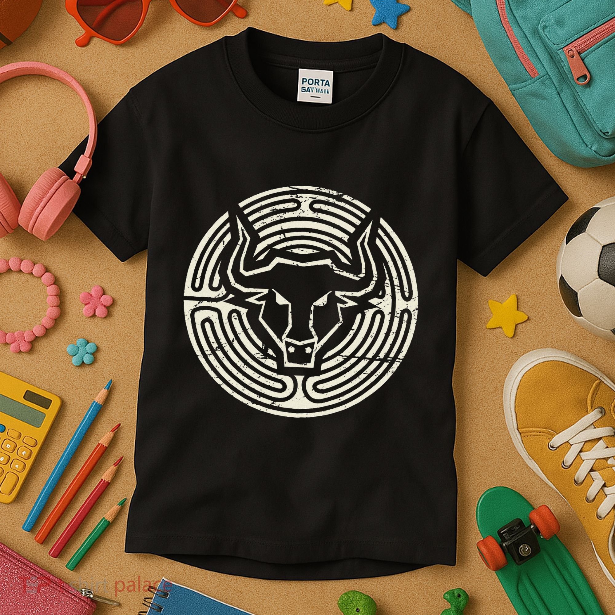 Ancient Greek Mythology Minotaur Kids T-Shirt