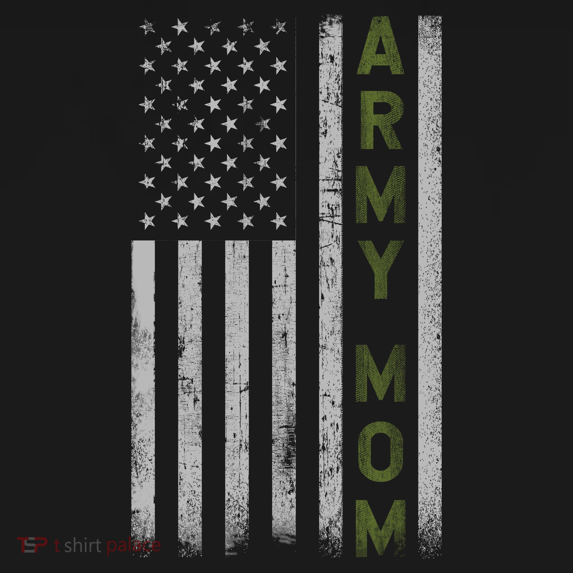 Army Gift Mom Proud Army Mother USA Flag T-Shirt