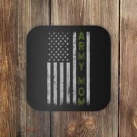 Army Gift Mom Proud Army Mother USA Flag Coaster thumb 0