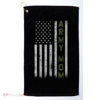 Army Gift Mom Proud Army Mother USA Flag Golf Towel thumb 0
