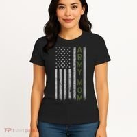 Army Gift Mom Proud Army Mother USA Flag Women's T-Shirt thumb 4