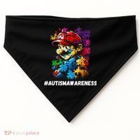 Autism Gamer Navigating Autism , Autism Mom Dad Gaming USA-Made Doggie Bandana thumb 0