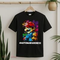 Autism Gamer Navigating Autism , Autism Mom Dad Gaming T-Shirt thumb 2