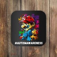 Autism Gamer Navigating Autism , Autism Mom Dad Gaming Coaster thumb 0