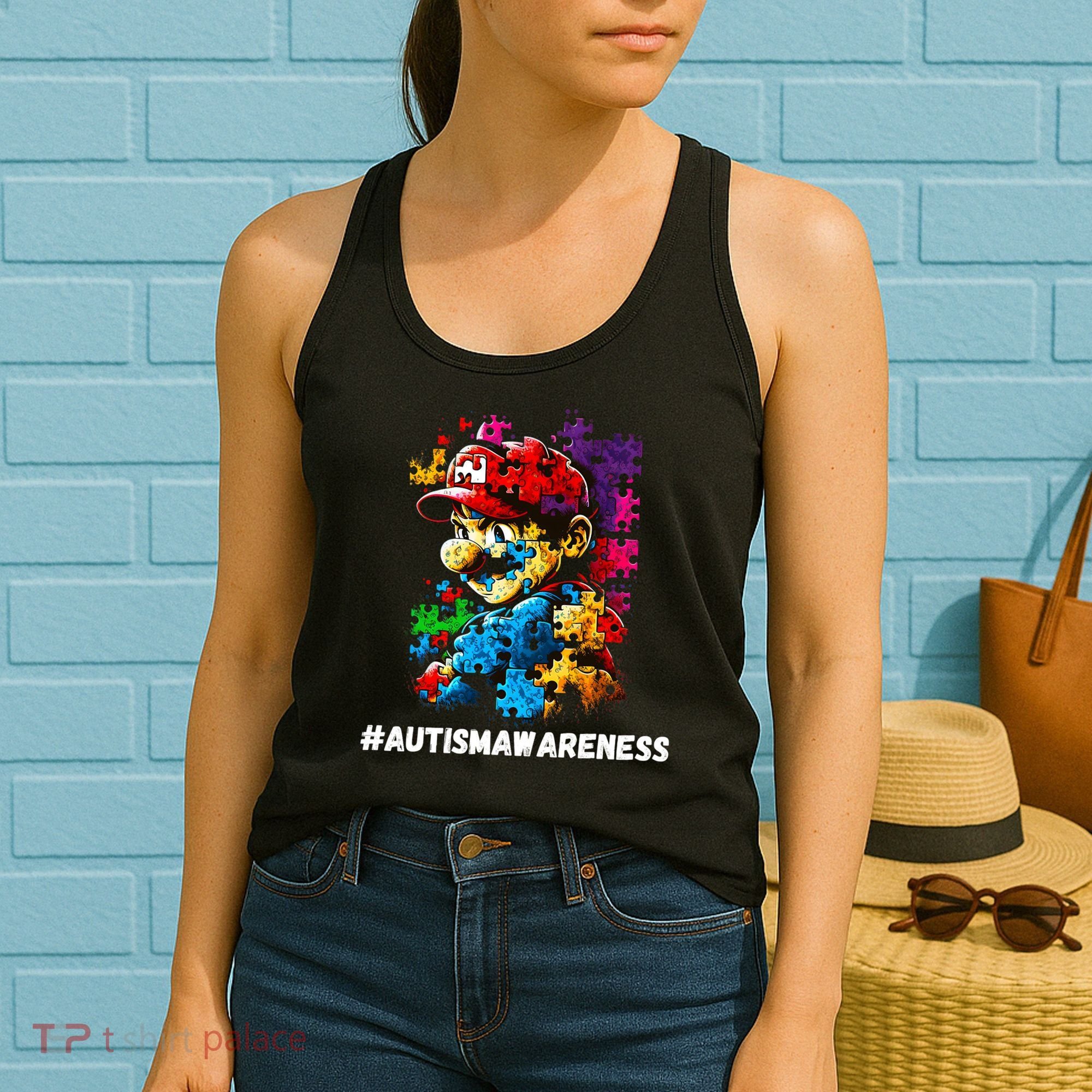 Autism Gamer Navigating Autism , Autism Mom Dad Gaming Women's Tank Top