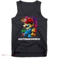 Autism Gamer Navigating Autism , Autism Mom Dad Gaming Tank Top thumb 0
