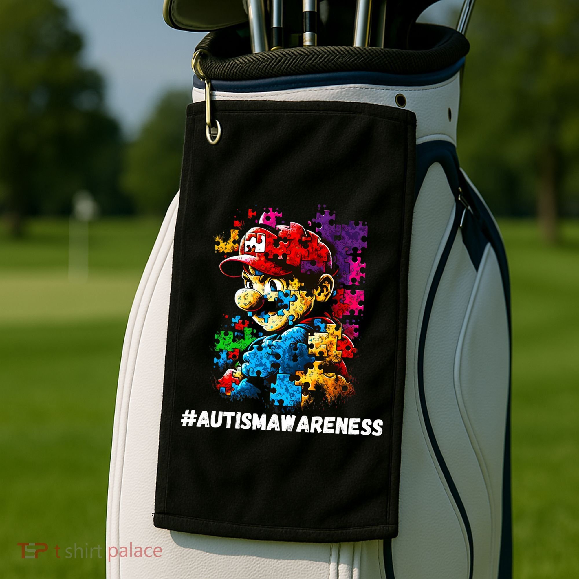 Autism Gamer Navigating Autism , Autism Mom Dad Gaming Golf Towel