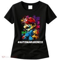 Autism Gamer Navigating Autism , Autism Mom Dad Gaming Women's T-Shirt thumb 0