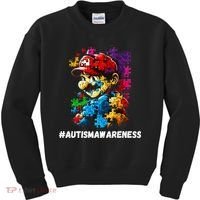 Autism Gamer Navigating Autism , Autism Mom Dad Gaming Kids Sweatshirt thumb 0