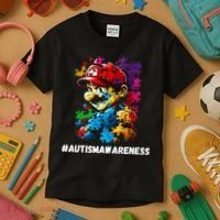 Autism Gamer Navigating Autism , Autism Mom Dad Gaming Kids T-Shirt thumb 3