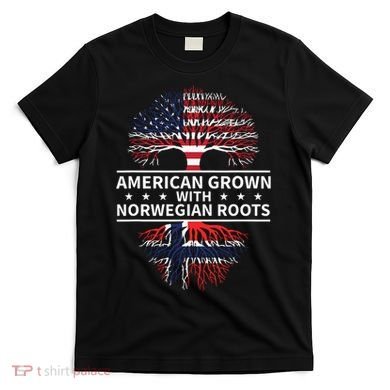 American Grown Norwegian Roots Gift T-Shirt