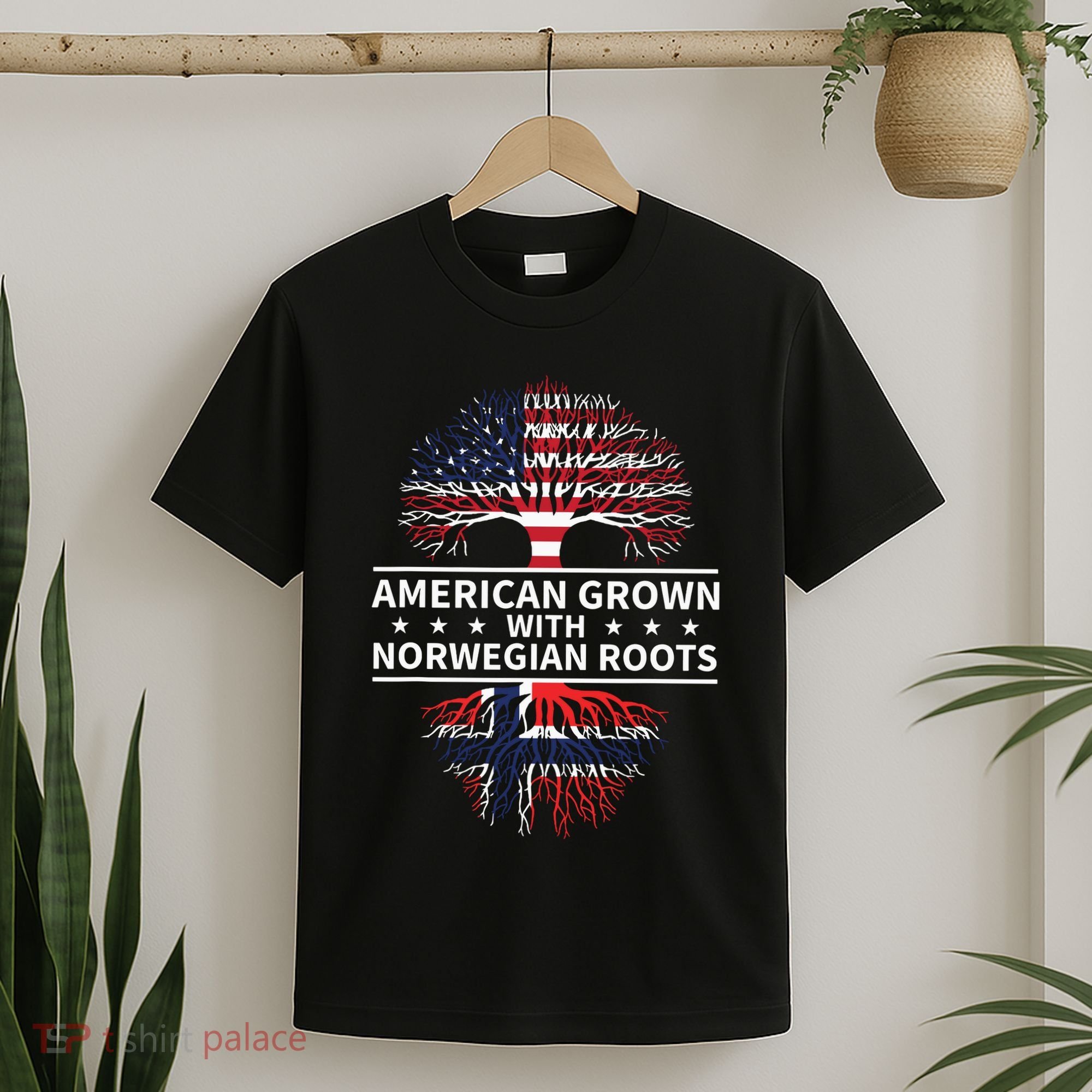 American Grown Norwegian Roots Gift T-Shirt