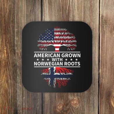 American Grown Norwegian Roots Gift Coaster