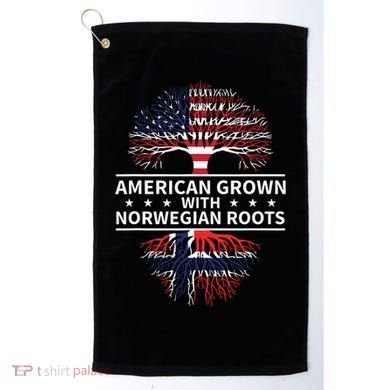American Grown Norwegian Roots Gift Golf Towel