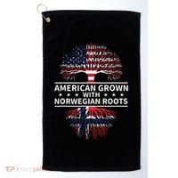 American Grown Norwegian Roots Gift Golf Towel thumb 0