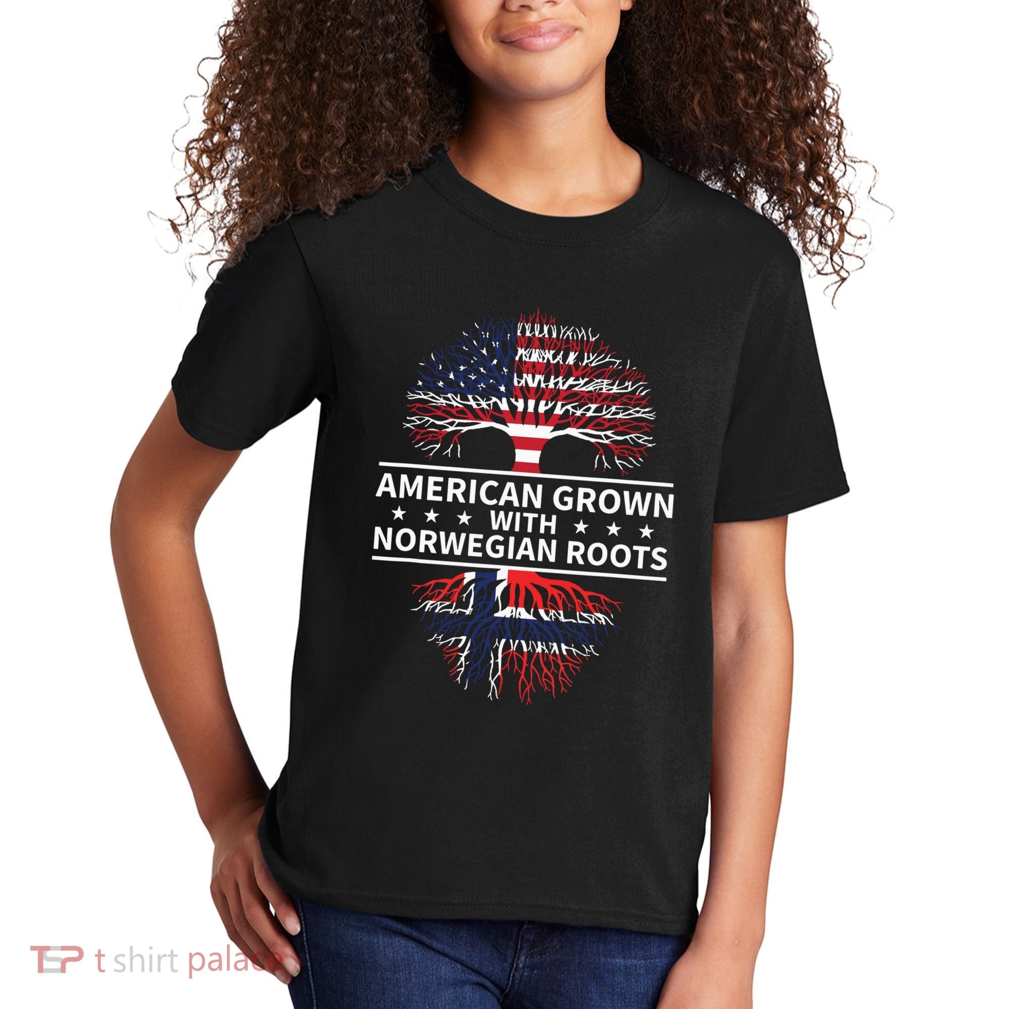 American Grown Norwegian Roots Gift Kids T-Shirt