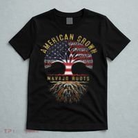 American Grown Navajo Roots Tree Flag Family Heritage T-Shirt thumb 5