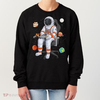 Astronaut Gamer Outer Space Gaming System Planets Women's Sweatshirt
