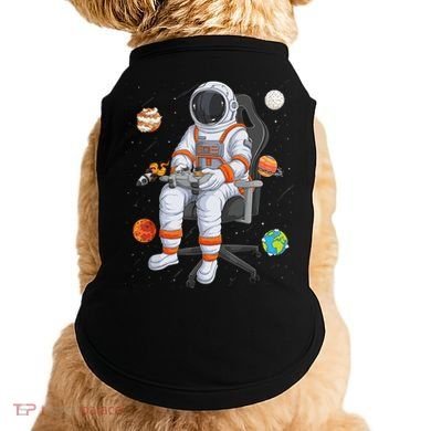 Astronaut Gamer Outer Space Gaming System Planets Doggie Tank