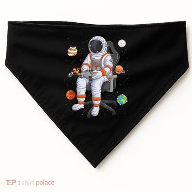 Astronaut Gamer Outer Space Gaming System Planets USA-Made Doggie Bandana