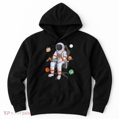 Astronaut Gamer Outer Space Gaming System Planets Hoodie