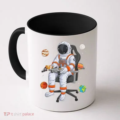 Astronaut Gamer Outer Space Gaming System Planets Coffee Mug