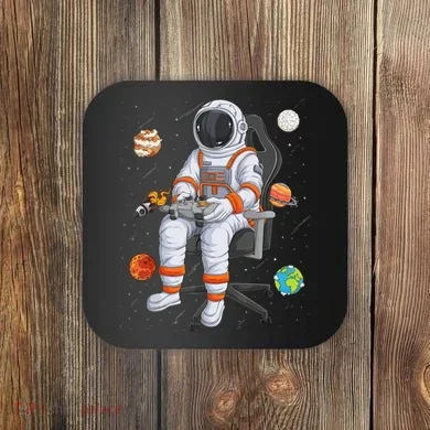 Astronaut Gamer Outer Space Gaming System Planets Coaster