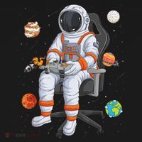 Astronaut Gamer Outer Space Gaming System Planets Pajama Set thumb 2