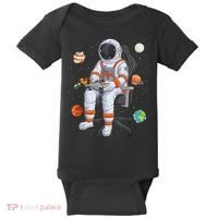 Astronaut Gamer Outer Space Gaming System Planets Baby Bodysuit thumb 0