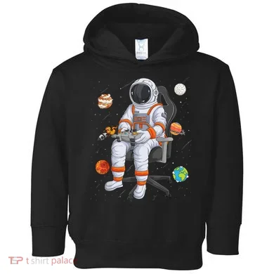 Astronaut Gamer Outer Space Gaming System Planets Toddler Hoodie