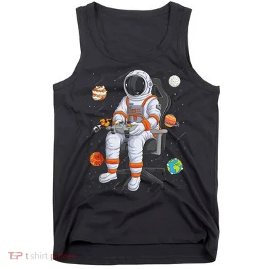 Astronaut Gamer Outer Space Gaming System Planets Tank Top