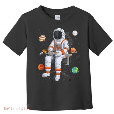 Astronaut Gamer Outer Space Gaming System Planets Toddler T-Shirt