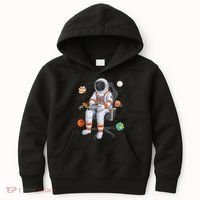 Astronaut Gamer Outer Space Gaming System Planets Kids Hoodie thumb 0