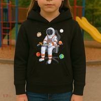 Astronaut Gamer Outer Space Gaming System Planets Kids Hoodie thumb 3