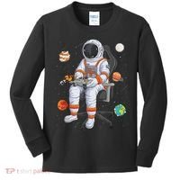 Astronaut Gamer Outer Space Gaming System Planets Kids Long Sleeve Shirt thumb 0