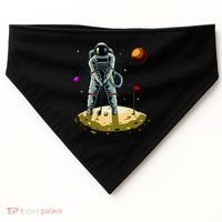 Astronaut Golfing On The Moon Funny Golf Lovers USA-Made Doggie Bandana thumb 0