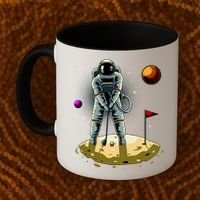 Astronaut Golfing On The Moon Funny Golf Lovers Coffee Mug thumb 2