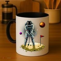 Astronaut Golfing On The Moon Funny Golf Lovers Coffee Mug thumb 4